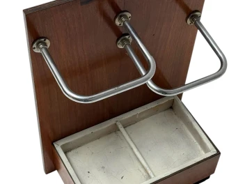 Walnut Art Deco Modernist Umbrella Stand, 1930s